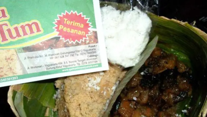 Gathot Thiwul di Gerai Yu Tum Gunung Kidul