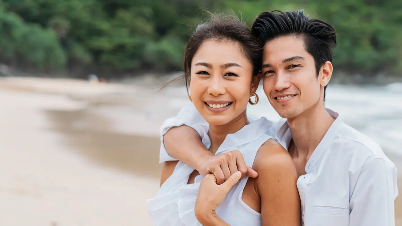couple romantis bahagia