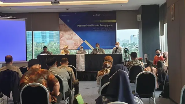 Acara "Menakar Solusi Industri Perunggasan" yang diselenggarakan oleh Institute for Development of Economics and Finance (INDEF) di Jakarta. Dok Kementan