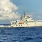 Kapal Angkatan Laut China (People Liberation Army Navy) yang tiba di Perairan Bali, Minggu (2/5/2021),  untuk membantu Indonesia mengevakuasi kapal selam KRI Nanggala 402 yang tenggelam pada 21 April lalu. (Ist)