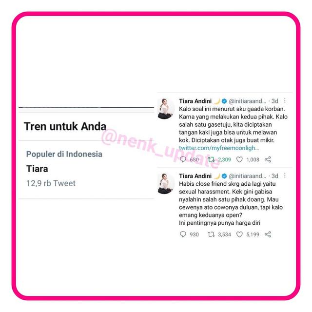 Tiara Andini Tuai Respons Negatif Gara-Gara Komentarnya Soal Korban Pelecehan Seksual