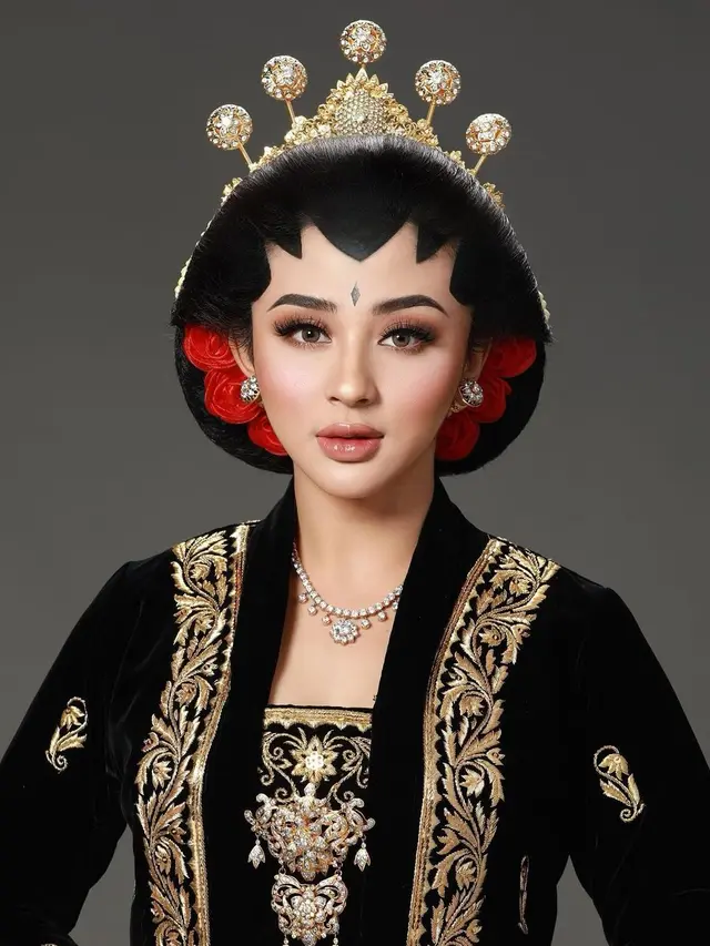 7 Potret Ali Syakieb dan Margin Wieheerm dalam Busana Adat Jawa