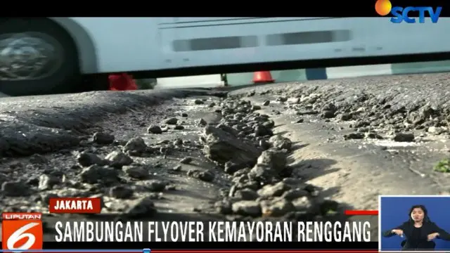 Hati-Hati, 2 Jembatan Layang di Kemayoran Renggang dan Berlubang