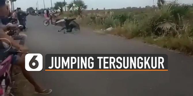 VIDEO: Apes, Niatnya Jumping Motor Unjuk Kebolehan Akhirnya Tersungkur