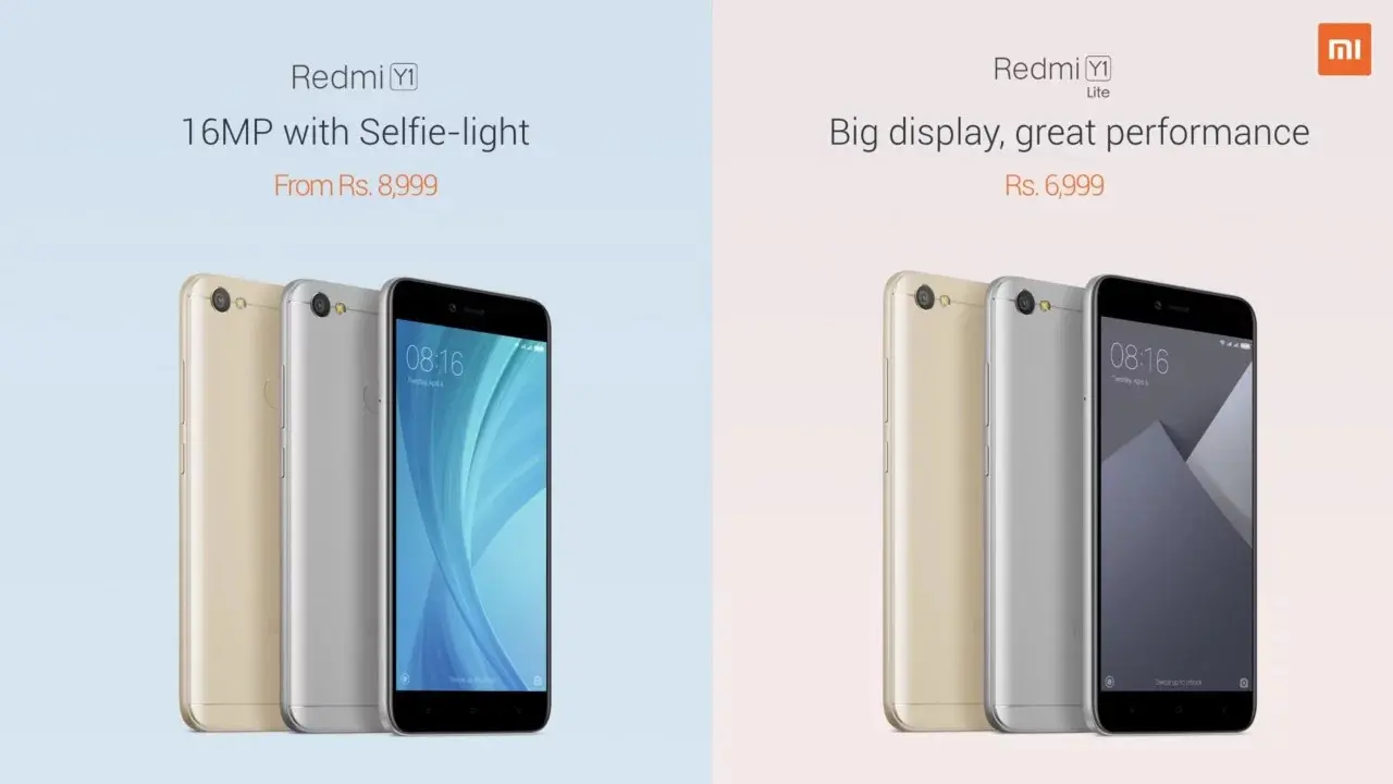 Smartphone selfie Xiaomi Redmi Y1 dan Y1 Lite