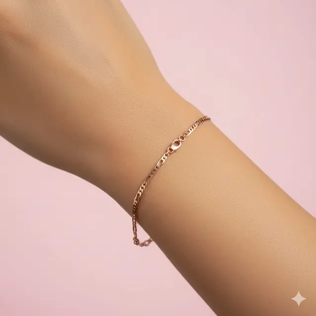 Model Gelang Emas Tipis Rantai Figaro untuk Remaja Putri yang Stylish. Gemini