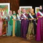 Finalis Puteri Muslimah 2017 saat menghadiri Launching program acara ramadhan Indosiar di SCTV Tower, Jakarta, Rabu (03/05). (Liputan6.com/Fatkhur Rozaq)