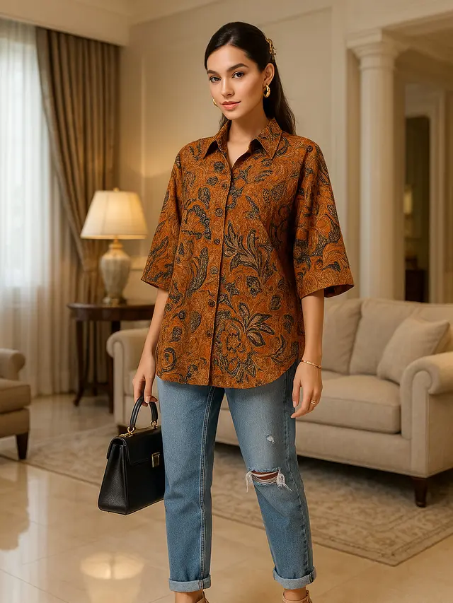 Padu Padan Baju Batik Berbagai Model Kekinian dan Bawahannya