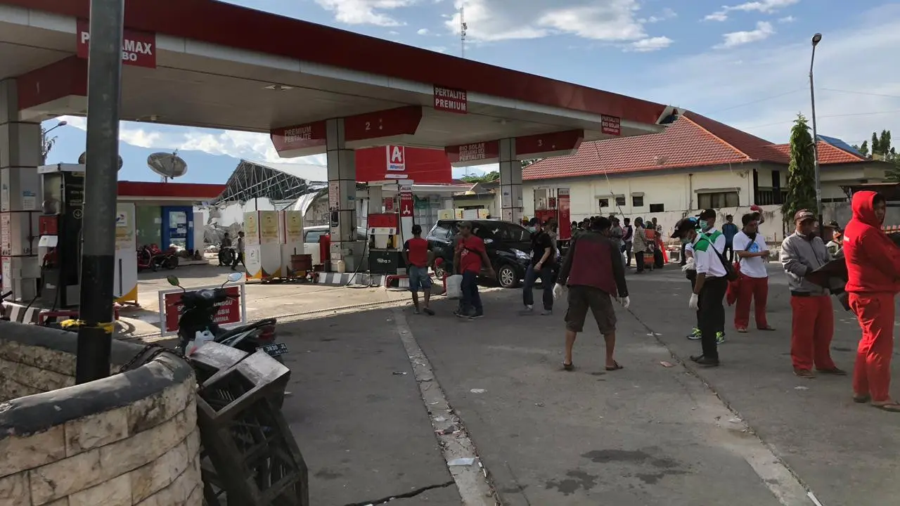 SPBU di Palu dan Donggala kembali beroperasi.