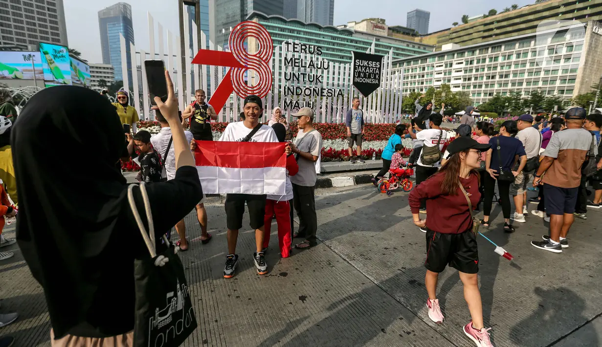 Suasana saat warga mengikuti CFD di Jakarta. (Liputan6.com/Faizal Fanani)