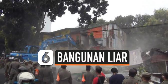 VIDEO: Kericuhan Pembongkaran Bangunan di Jaksel