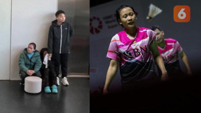 <p>Pitha Haningtyas Menangis Saat Tim Bulutangkis Indonesia Doa Bersama untuk Syabda Perkasa Belawa. (Twitter PBSI/ @INABadminton | Bola.com/Bagaskara Lazuardi)</p>