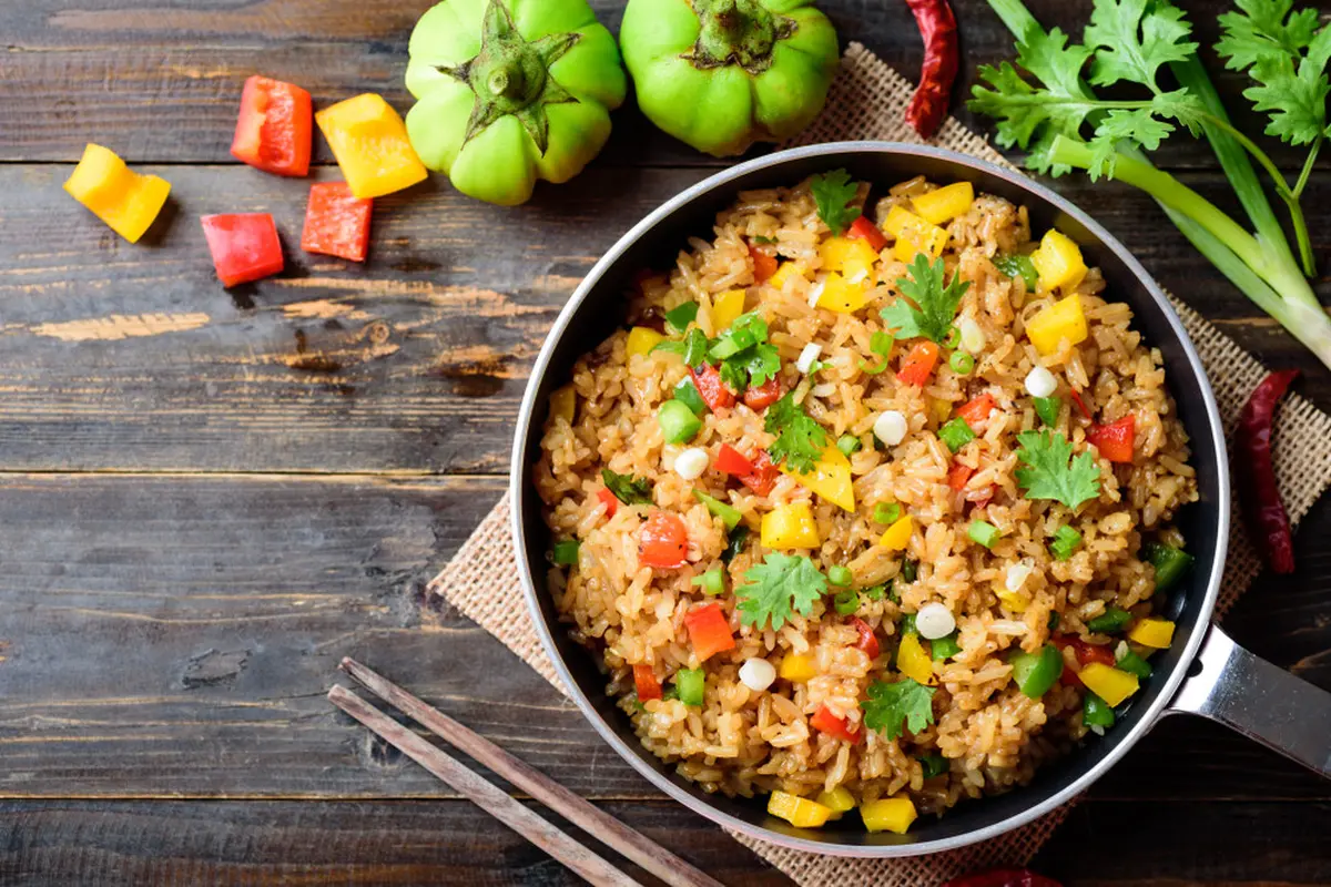 Ilustrasi nasi goreng paprika