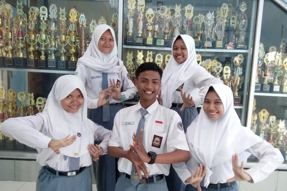 siswa SMA Negeri 2 Brebes, Jawa Tengah