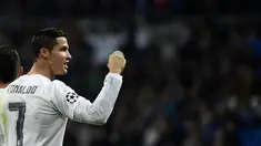 Pemain Real Madrid, Cristiano Ronaldo menjadi top skor sementara liga Champions dengan total 11 gol,  (AFP Photo/Pierre-Philippe Marcou)
