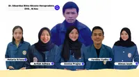 Lima mahasiswa Unair yang  menemukan inovasi obat Penyakit Mulut dan Kuku (PMK) yang terbuat dari tanaman kangkung air. (Istimewa)