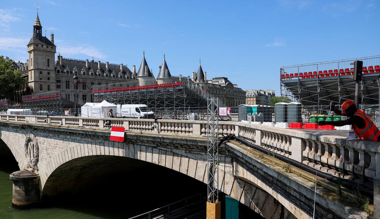 Upacara pembukaan Olimpiade Paris 2024 akan berlangsung pada 26 Juli 2024. (EMMANUEL DUNAND/AFP)