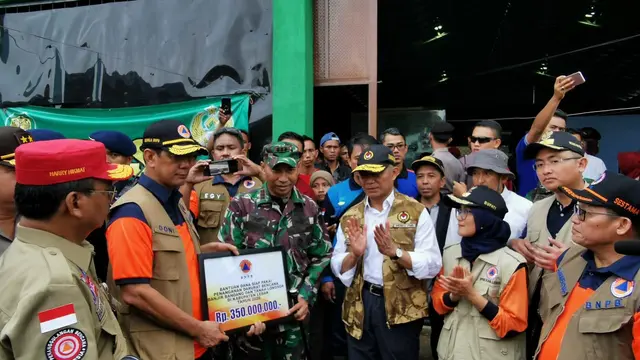BNPB Sumbang Rp 350 Juta untuk Penanganan Darurat Banjir Bandang di Lebak