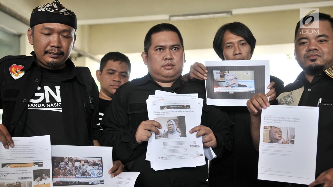 Hoaks Ratna Sarumpaet, GNR Laporkan Prabowo - Sandi ke Bawaslu