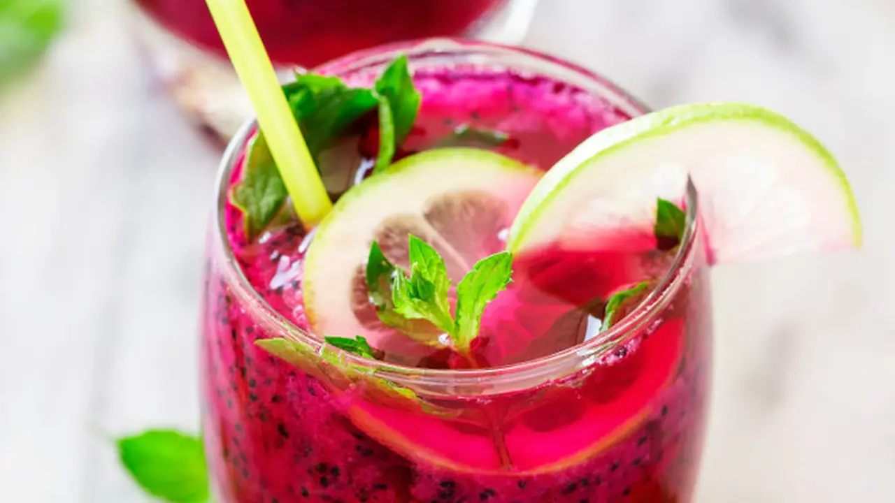 buah naga lemon mint segar