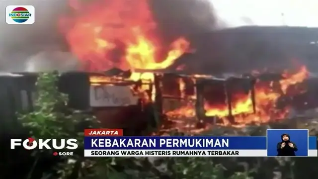 Belasan rumah kontrakan di kawasan Duren Tiga, Pancoran, Jakarta Selatan, ludes dilalap si jago merah. Api diduga berasal dari korsleting listrik salah satu rumah.