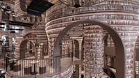 Perpustakaan di China yang mirip seperti dalam film Harry Potter (Dok.Instagram/@ xlivingart/https://www.instagram.com/p/CFejQZhMncT/Komarudin)