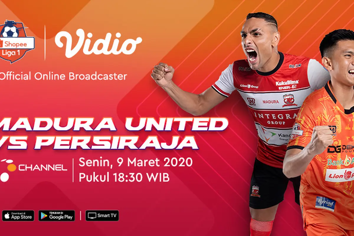 Saksikan Live Streaming Shopee Liga 1 2020 Antara Madura United VS Persiraja Hanya di Vidio