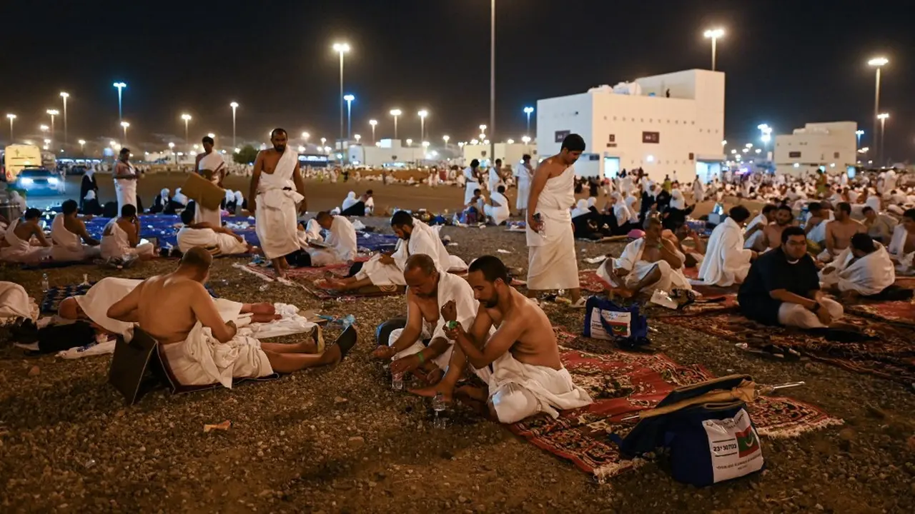 Jemaah Haji Bermalam di Muzdalifah