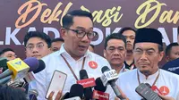 Paslon nomor urut 01 Ridwan Kamil dan Suswono akan blusukan ke sejumlah tokoh selama masa kampanye Pilgub Jakarta 2024. (Liputan6.com/Winda Nelfira)