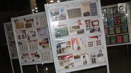 Ratusan koleksi perangko pada pameran filateli di Kompleks Parlemen, Senayan, Jakarta, Selasa (26/3). Bertajuk 'Politik Dalam Perangko #2', pameran filateli diselenggarakan untuk menyambut Pemilu Serentak 2019, 17 April mendatang. (Liputan6.com/Helmi Fithriansyah)