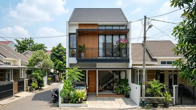 Model Rumah Kecil Lebar 5 Meter (AI Generated)