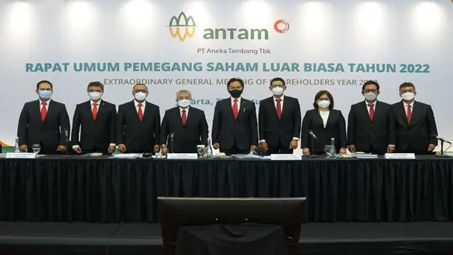 RUPSLB PT Aneka Tambang Tbk (ANTM), Selasa, 23 Agustus 2022 (Foto: Liputan6.com/Elga N)