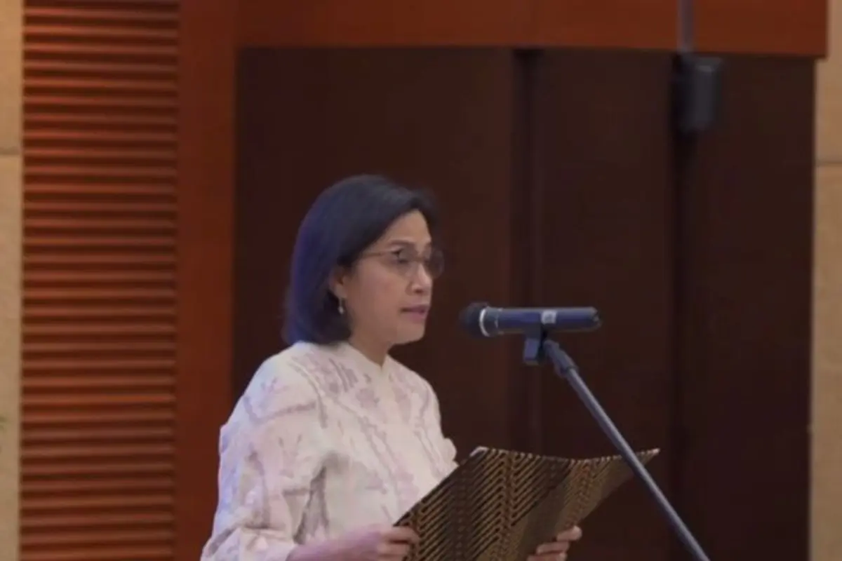 Menteri Keuangan (Menkeu) Sri Mulyani Indrawati melantik  49 Pejabat Eselon 2 dan setara di lingkungan Kementerian Keuangan. (instagram Sri Mulyani)