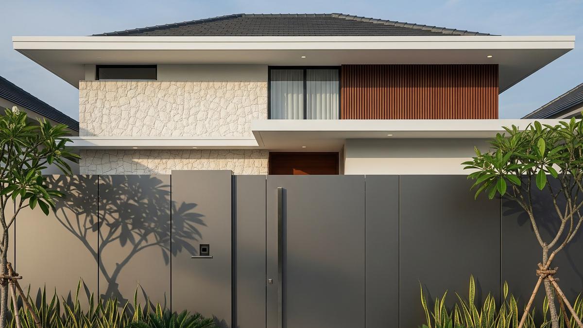 9 Model Pagar Minimalis dengan Pintu Tersembunyi, Aman dan Elegan