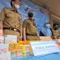 Konferensi pers Dinas Kesehatan bersama Dinas Perdagangan, Satpol PP, ikut serta dengan tim Loka POM Kabupaten Tangerang tentang razia produk kosmetik dan skincare di berbagai pasar dan pusat perbelanjaan Kabupaten Tangerang