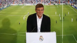 Pemain kelahiran 4 Januari 1990 itu dibeli Real Madrid dari Bayern Muenchen dengan nilai kontrak sekitar 25 juta Euro atau Rp 404 miliar untuk durasi enam tahun, Kamis (17/7/14). (REUTERS/Andrea Comas)