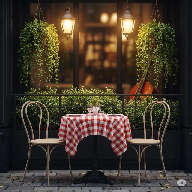 Model Teras Rumah Ala Cafe. Foto: Gemini