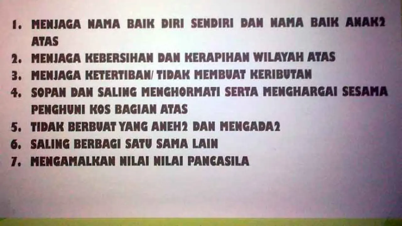 7 Selebaran Pengumuman yang Sanggup Bikin Kamu Kangen Ibu Kost
