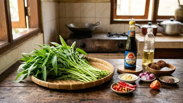 Resep Tumis Kangkung Saus Tiram (AI Generated)