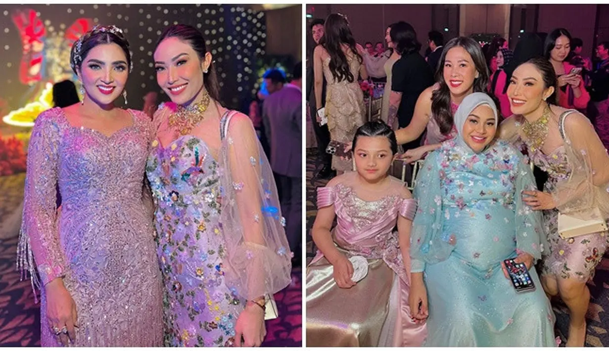 Sudah hamil tua, Aurel Hermansyah lebih banyak duduk saat perayaan ulang tahun Ashanty. Lebih berisi karena sedang mengandung anak kedua, tak sedikit netizen yang salfok dengan penampilan Aurel. Ayu Dewi yang tidak sempat foto bareng Geng Cendol, kemudian abadikan foto berdua bareng Ashanty. Unggah di Instagram, Ashanty tak lupa ucap terima kasih karena Ayu Dewi sempatkan hadir. (Liputan6.com/IG/@mrsayudewi)