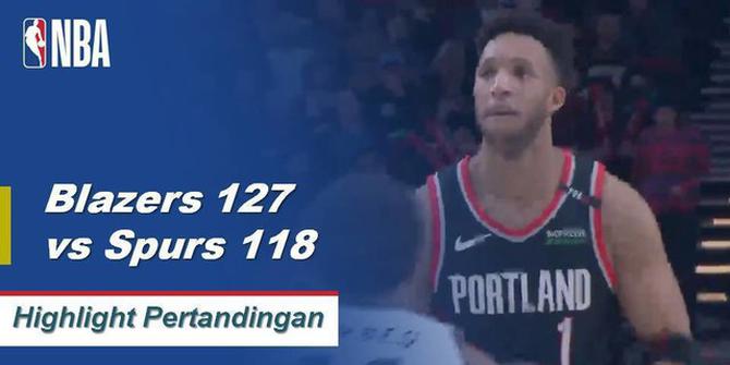 Cuplikan Pertandingan NBA : Blazers 127 vs Spurs 118