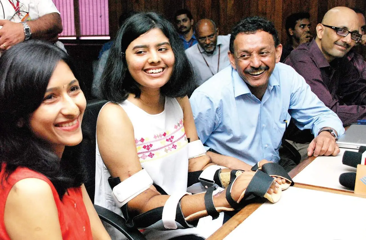 Shreya Siddanagowda melakukan transplantasi kedua lengan yang pertama kalinya di Asia. (Foto: K Shijith)