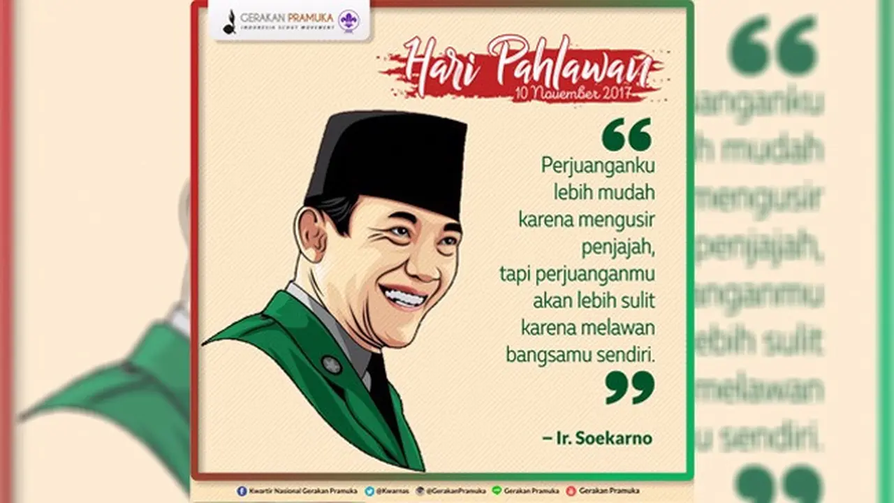 Hari Pahlawan - Soekarno (Liputan6/pool/GerakanPramuka)