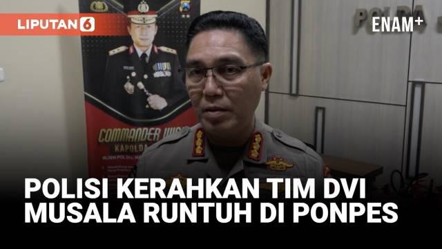 Polda Jatim mengerahkan tim Disaster Victim Identification (DVI) untuk membantu evakuasi dan identifikasi korban runtuhnya bangunan mushala di Pondok Pesantren (Ponpes) Al Khoziny, Buduran, Sidoarjo, pada Senin (29/9).