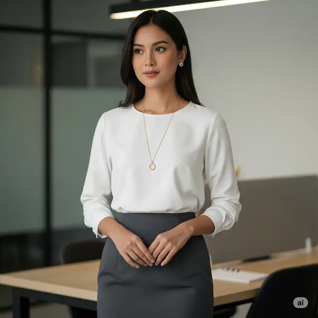 6 Inspirasi Outfit Ibu Pejabat Sederhana untuk Tampil Elegan dan Berwibawa