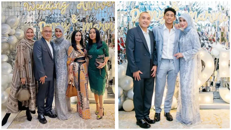 Marini Zumarnis dan Denny Wardhana rayakan wedding anniversary ke-25 (Foto: Instagram marinizumarnisreal/isdadahlia)