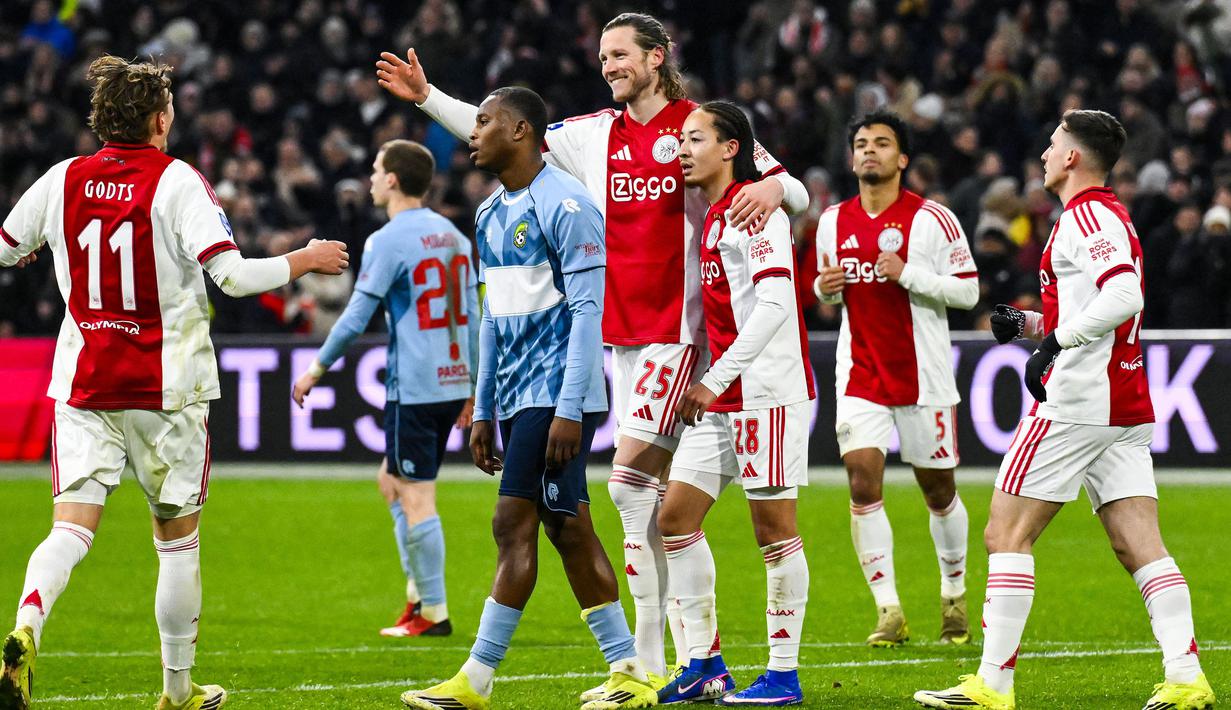 Hasil tersebut membuat skuad berjuluk De Godenzonen menempati posisi ketiga klasemen sementara Liga Belanda 2025/2026. (AFP/ANP/Olaf Kraak)