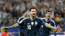 Penyerang Timnas Argentina, Lionel Messi, saat melawan Timnas Yordania di Piala Dunia 2026. (Bola.com/Dok.AFP/Paul ELLIS).