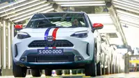 Yaris Cross yang di desain berwarna khas Prancis. (Indianautosblog / Rendy Yansah)
