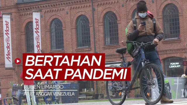 Berita video cerita atlet anggar Venezuela peraih medali emas Olimpiade 2012, Ruben Limardo, yang bertahan hidup di tengah pandemi COVID-19 dengan menjadi pengantar makanan online.